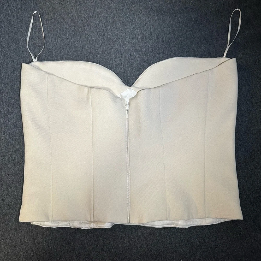 Zara Cream Strapless Corset Top - Picture 4 of 4